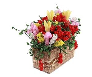 CFTGIW Petit Pot de Fleur Miniature en Argile pour Décoration de Maison de Poupée, Mini Plante Merveilleuse Quand des Amis Viennent, Cadeau d'activité pour de Superbes Décorations, Votre Pot de