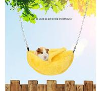 CFTGIW Petite Maison de Compagnie en Forme de Banane en Peluche Chaude pour Lit de Hamac Hamster Confortable Keep and Use Hamster Nestssmall Bedwarm Nestbanana en Forme de (Yellow)