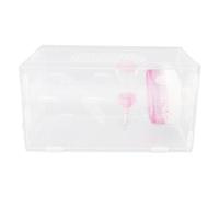 CFTGIW Petite Maison pour Hamster en Acrylique, Roues Silencieuses Transparentes, Peu Encombrante, Portable, Multifonctionnelle pour Petits Animaux, Tout Aide à Concevoir Transparent Permet la