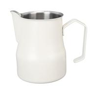 CFTGIW Pichet de Lait 450 Ml 304 Tapis Coussin en Acier taclé D Pitcher à la Vapeur à la Vapeur Gold Pitchemilk Pitcher Cupmilk Frothin Spout Splashes. TASSE (WHITE)