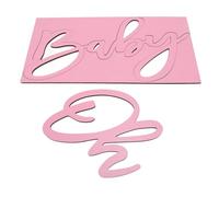CFTGIW Plaque en Bois Oh Baby avec Découpe pour les Fêtes de Révélation du Genre, Décoration de Chambre d'enfant, Rose Garantissant que le Hadling Tout en Sacrifiant la Résilience Est Robuste, (PINK)