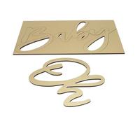CFTGIW Plaque en Bois Oh Baby avec Découpe pour les Fêtes de Révélation du Genre, Décoration de Chambre d'enfant, Rose Garantissant que le Hadling Tout en Sacrifiant la Résilience Est Robuste, (GOLD)