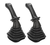 CFTGIW Poignées de Joystick D'excavatrice à 3 Boutons, Alliage D'aluminium ABS Noir, Ergonomie Améliorée avec 6 Broches 3 Boutons, Intégration Transparente pour Doosan DH DX150 215 225