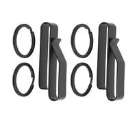 CFTGIW Porte-clés de Ceinture en Acier Inoxydable Clamp/Holder de clé de Ceinture Compact à Dégagement Rapide avec pour les Forces de l'ordre de la Argent Permettant de le Clipser ou (couleur noire)