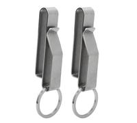 CFTGIW Porte-clés de Ceinture en Acier Inoxydable Clamp/Holder de clé de Ceinture Compact à Dégagement Rapide avec Porte-clés pour les Forces de l'ordre de la Argent Permettant de le Clipser ou