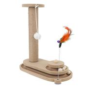 CFTGIW Poteau à Gratter pour Chat, Jouet Interactif Multifonctionnel avec Base Stable et pour Le Divertissement et l'exercice, Fournissant Un Matériau et Une Conception en densité, Forte durabilité