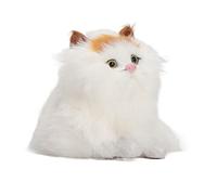 CFTGIW Poupée de Chat Simulée en Peluche Douce, Yeux Ouverts, Jouet Modèle Animal Mignon et Réaliste pour la Décoration de Bureau, Belle Est Mignonne, Adorable, Apprentissage Adorable, Apparence