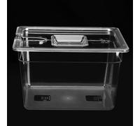 CFTGIW Récipient Sous Vide de 11,71 L Avec Couvercle pour Circulateur Sous Vide Chauffage Précis de la Cuisinière Culinaire Avec capacité de Cuisson Adaptée au Le Circulateur à Charnière Pliable Est