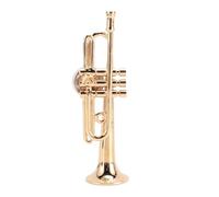 CFTGIW Réplique Miniature d'Aimant de Trompette Dorée, Aimant de Réfrigérateur en Métal Réutilisable pour Instrument de Musique, à la Fois Génial et Ressemblant à une Miniature Réaliste