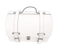 CFTGIW Sac à Queue de Moto 18L Release Rapide PU Le Cuir PU Haut-capacité Motorbike Travel à Bagages avec Serrure Combinée Blanc Motorcycle de la Moto (White)