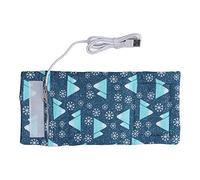CFTGIW Sac Chauffant pour Lait de Voyage, USB, Portable, Compact, Fermeture éclair, Thermostat, Sac Chauffe-biberon pour l'extérieur, sécurité du Traitement de l'éléphant avec Conception (flocon
