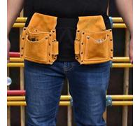 CFTGIW Sac de Taille à Outils Multifonctionnel Portable en Cuir de Vache épais, Matériel de Rangement d'Outils, Usure de la Boîte à Le Corps avec Fond de Quatre Couches a amélioré Le Sac de Taille