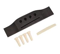 CFTGIW Selle de Chevalet en Palissandre pour Basse Acoustique à 4 Cordes, 4 Broches de Chevalet, Pièces de Basses Acoustiques Folk, Pont de Basse Léger et Smoo4 String Bass BridgeBass Saddle Acoustic