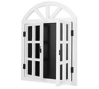 CFTGIW Stores en Bois Tableau d'affichage Tableau Noir Rustique Fenêtre Vierge Mur d'invite Décoration pour la Maison café Beau Quand à la Maison 'affichage Aveugle Noir