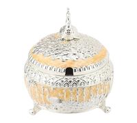 CFTGIW Sucrier Paon Pot à Sucre en Relief Exquis avec Couvercle et Cuillère pour la Décoration de Table de Cuisine Bol en Argent et Jaune Caractéristiques Exquises il des Sucrier PaonPeacock (#2)