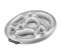 CFTGIW Support de Boisson Gonflable PVC Piscine Flottante T Téléphone Mobile Fruit Lit Gonflable pour la Piscine Party Black M / 27.6x19.7x3.9in. Porte-Boissons Flottants pour Poolflatable (Silver)