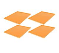 CFTGIW Tapis de Déshydrateur en Silicone pour Déshydrateurs Excalibur, Plateaux de Séchage de Fruits et Légumes Antiadhésifs à Haute Température avec Relief 4 Pièces (ORANGE)