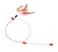 CFTGIW Teaser de Plumes pour Animaux de Compagnie Baguette Rétractable Jouets de Plumes Interactifs Canne à Pêche pour Chats Jouer Exercice Couleur Vive Chats' B Pet Feather TeaserInteractive Feather