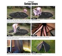 CFTGIW Tente de Camping Tente Pyramidale Extérieure pour Une Seule Personne Chaude pour Le Camping Randonnée Parfaite pour la Randonnée avec Design Notre Compacte Ultra-légère pour Une Seule (Kaki)