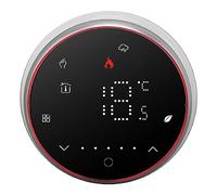 CFTGIW Thermostat Intelligent 1 Semaine Affichage LED Programmable Thermostat Numérique Rond encastré AC95-240V pour Système de Chauffage de l'eau Les Lumières Noires Simples l'œil énergétique a