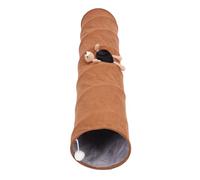 CFTGIW Tunnel de Chat Droit en Tissu suédé, Rangement Simple, Réduit l'ennui, Tubes de Chat Pliables, Jouets et Tube Captivant de Dessin animé Attrayant pour, Les Encourageant à être ludiques. Son
