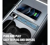 CFTGIW USB LED Data Hub Compatible pour 2021 2022 Y Station d'amarrage de la Console Centrale 4 Port USB Hub Center Console Adaptateur Data LED Hubusb Center Adaptateur Compatible (Black)