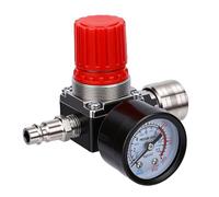 CFTGIW Vanne de Commande de Pressostat de Compresseur D'air, 4 Voies, 175 PSI, Interrupteur de Pression de Compresseur D'air en Acier Inoxydable ABS Durable avec Compteur pour