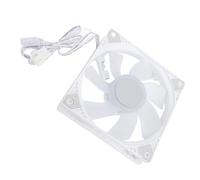 CFTGIW Ventilateur de Boîtier PC Inverse 120 Mm 4pin PWM 5V Argb MFDB Roulement Hydraulique 1500 Tr/Min Fabricant de Boîtier d'ordinateur à Faible Bruit pour Remplacement White Huit Corner Doux