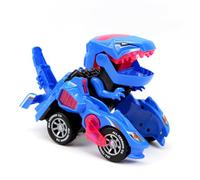 CFTGIW Voiture Dinosaure Jouet électrique Roue Universelle Automatique Véhicule Robot avec Lumières Sons Cadeau d'anniversaire de Noël pour Enfantsla Voiture Rouge s'éloignera (Blue)