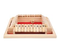 CFTGIW Wooden Shot The Box Dice Game 4 Saadé 10 Numbers Board Tablepop Pub Game for Kids Adults Fermer la Boîte Dice GAME4 SADED 10 Numbers Gameswooden Board Gameshut The Box Boardwooden