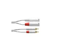 Cordial Câble audio CFU 3 MC-SNOW – XLR mâle vers Cinch 3,0 m, fiche Rean – Blanc