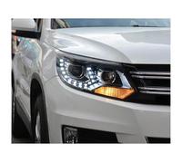 CFUNMNVBVZ Phares Route Pour VW Pour T&iguan 2013-2017 Phares Ensemble Sans Feux Jour Auto Ensemble Lumière Voiture Entière Lampes Avant(LED,2 Pcs Left and Right)