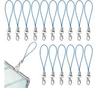 Cfus-50 Stück Bleu Mobile Phone Lanyard Strap For Keyrings, Mobile Phone Pendant Loops With Carabiner, Phone Ring Strap, Mobile Phone Charm Cord For Pendents, Usb Key Pendentif