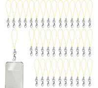 Cfus-50 Stück Jaune Mobile Phone Lanyard Strap For Keyrings, Mobile Phone Pendant Loops With Carabiner, Phone Ring Strap, Mobile Phone Charm Cord For Pendents, Usb Key Pendentif