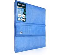Cfus-Bâche En Pvc De Protection En Tissu 1,5 X 2 M Bleu 75 G/M2 Bâche À ?Illets Renforcées Pour Couvrir Le Bois Imperméable À ?Illets Bâches Pvc Usagées