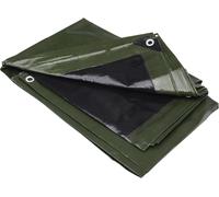 Cfus-Bâche Multifonctions Noire Et Verte 240 G/M2 1,5 X 6 M