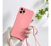 Cfus-Coque De Protection En Silicone Pour Iphone 12 Mini Avec Cordon De Protection Pour Iphone 12 Mini Rose