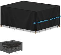 Cfus-Housse De Table Jardin Rectangulaire Housse De Protection Table Jardin Exterieur Housse Ext¿¿Rieure Imperm¿¿Able Mobilier Jardin R¿¿Sistance Au Vent Anti-Uv 420d Oxford Tissu 150x100x75cm