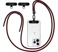 Cfus-Lanière De Téléphone Portable Pour Smartphones, Avec 2 Patchs, Cordon Compatible Avec Tous Les Étuis Standard (Bordeaux)