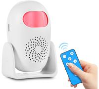 Cfux-Alarme Detecteur De Mouvement Alarme Maison Sans Fil Pir Avec Télécommande, Alarme De Porte De Bienvenue Avec 24 Voix 4 Niveaux De Volume (1 Capteur De Mouvement, 1 Télécommande)
