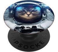 Cfux-Bouton Pression Pour Casque Chat Dans L'espace Popsockets Popgrip Interchangeable
