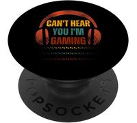 CFUX-I Can't Hear You I'm Gaming Casque amusant pour gamer PopSockets PopGrip Interchangeable