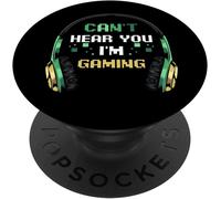 Cfux-Je Ne T'entends Pas, Je Joue Avec Un Casque D'écoute Jeux Popsockets Popgrip - Support Et Grip Pour Smartphone/Tablette Avec Un Top Interchangeable
