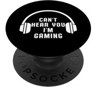 CFUX-Joueur Casque d'écoute Entendre Drôle Lecteur PC Jeux Cadeau PopSockets PopGrip - Support et Grip pour Smartphone/Tablette avec un Top Interchangeable