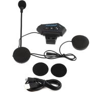 Cfux-Kit Main Libre Moto, Bt V5.0 + Edr Hi-Fi Kit Bluetooth Casque, Intercom Moto Duo Pour 2 Casques,Fonction De Réduction Du Bruit Et Système De Communication Mains Libres(500ma)