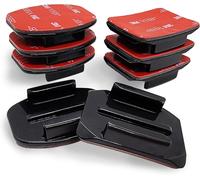 CFUX-Lot de 8 supports adhésifs incurvés et plats pour casque GoPro Hero 13 12 11 10 Max 9 8 7 6 5 4 3 Session et caméras d'action DJI Osmo