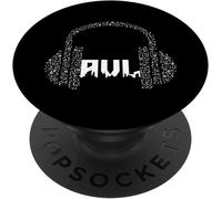 CFUX-NC Blue Ridge Asheville City Skyline AVL Musique Casque EDM PopSockets PopGrip - Support et Grip pour Smartphone/Tablette avec un Top Interchangeable
