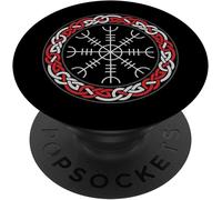 CFUX-Noeuds celtiques - Casque de la crainte - Aegishjalmur PopSockets PopGrip - Support et Grip pour Smartphone/Tablette avec un Top Interchangeable