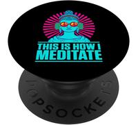CFUX-Paix Casques d'écoute Musique Party Méditer Zen Yoga Cadeau PopSockets PopGrip - Support et Grip pour Smartphone/Tablette avec un Top Interchangeable