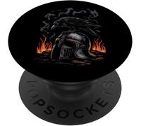 CFUX-Raven On Warrior Casque graphique vintage pour amoureux des oiseaux corbeau PopSockets PopGrip Interchangeable